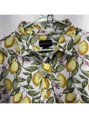 Chase 54 Performance Golf Polo Lemons Florida Stretch Mens Large